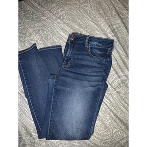 american eagle medium wash stretchy skinny jeans